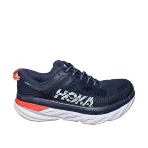 Hoka women’s Bondi 7 Navy and White Athletic Shoes size 9